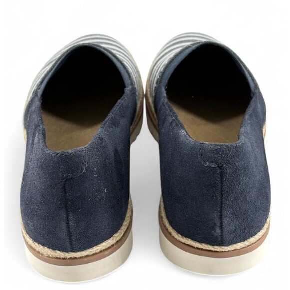 NWT Collection by Clarks Serena Paige Navy Marine Canvis Slip-on Shoes Flats 8M - Picture 4 of 7
